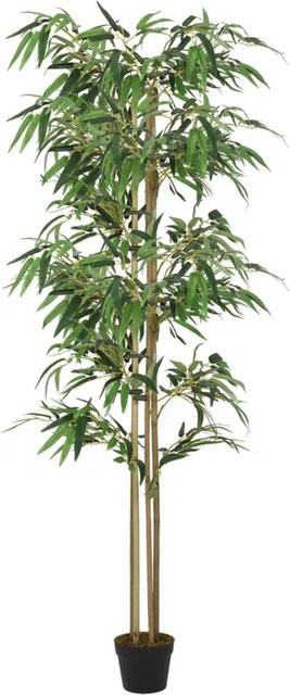 Künstlicher Bambusbaum furnicato in Grün mit 1520 Blättern, Höhe: 200 cm - Bild 1