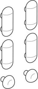 Geberit Puffer-Set Renova Montage-Set für WC-Deckel in Weiß - Bild 1
