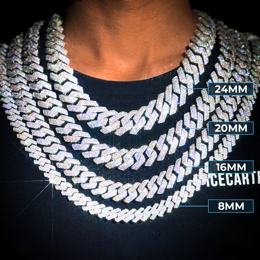 ESKEEM Halskette, Iced Out Cuban Link, Zirkonia, Unisex - Bild 2
