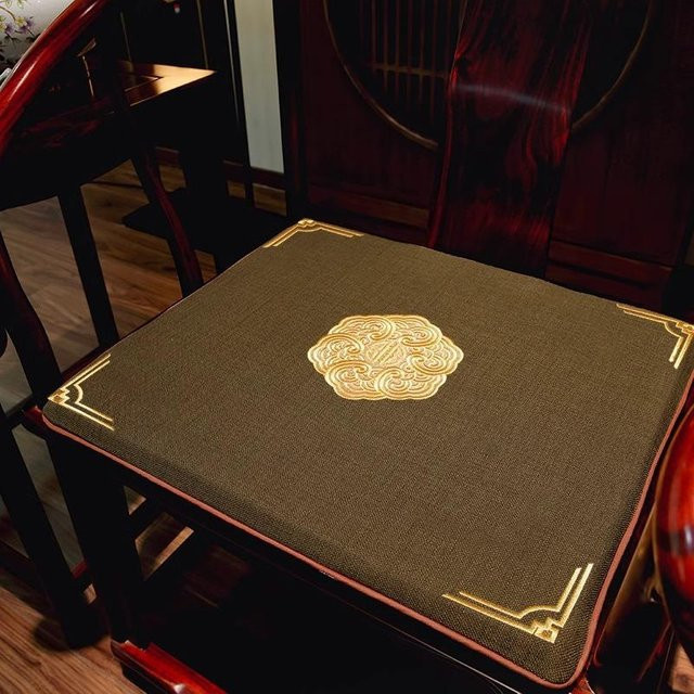 Yiran Furniture Sitzkissen im chinesischen Stil, verdicktes Gesäßkissen für Mahagoni- und Teestühle, B/B: 40 x 40 cm - Bild 1