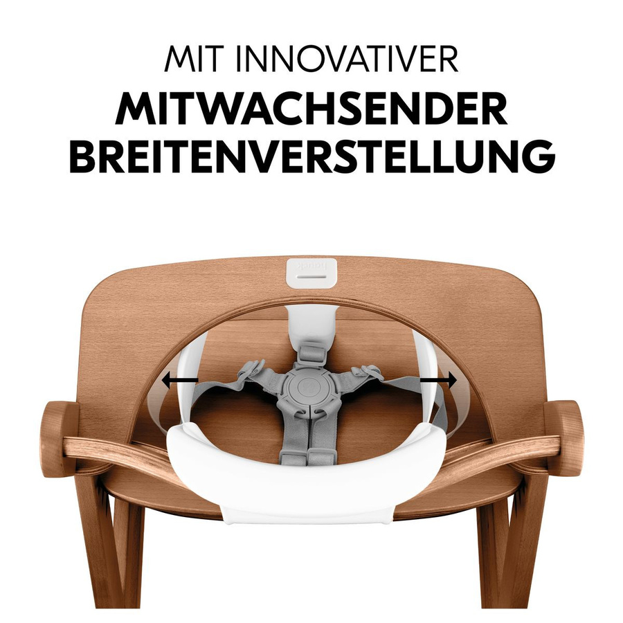 Hauck Alpha Plus Sparset 3-teilig Hochstuhl mit Baby Seat und Essbrett in Walnut - Bild 3