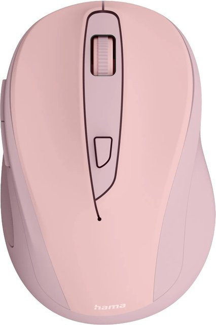 Hama Funkmaus WM-400 Pink mit 6 Tasten und 1600 DPI ergonomisch und geräuscharm - Bild 1