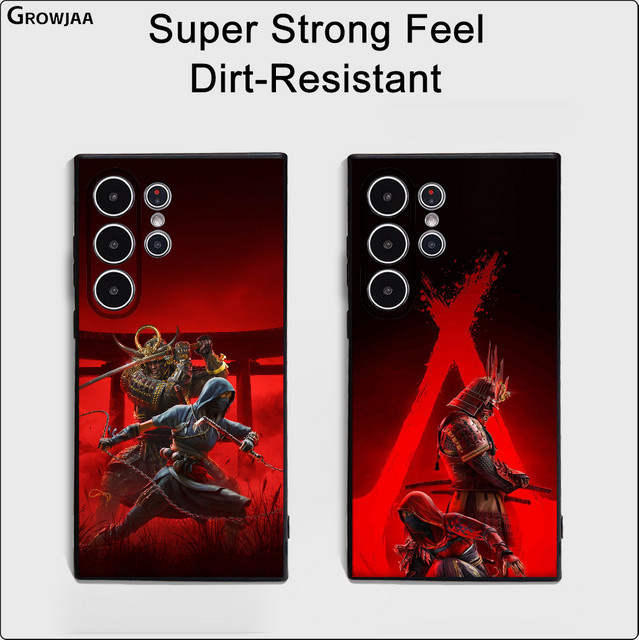 Assassin's Creed Shadows Handyhülle für Samsung Galaxy S25 S24 S23 S22 S21 S20 Ultra Plus Frosted Non-Slip Soft Case Multicolour - Bild 1