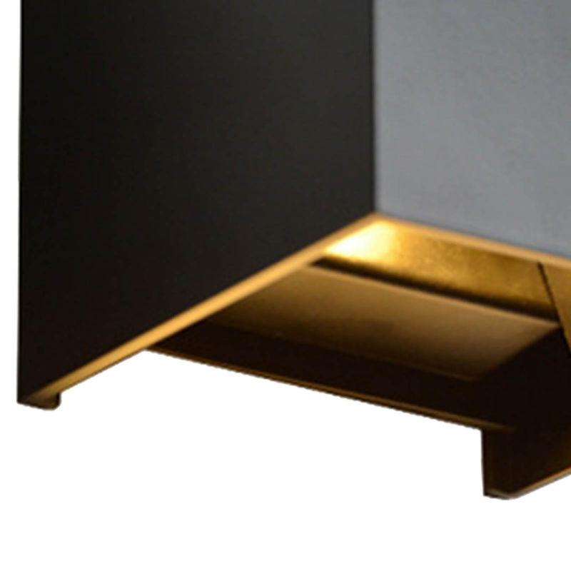 Neoglint Quadratische LED Wandleuchte in Schwarz mit einstellbarem Leuchtwinkel und warmweißem Licht für Wohnzimmer, Schlafzimmer und Außenbereiche, 6W - Bild 2
