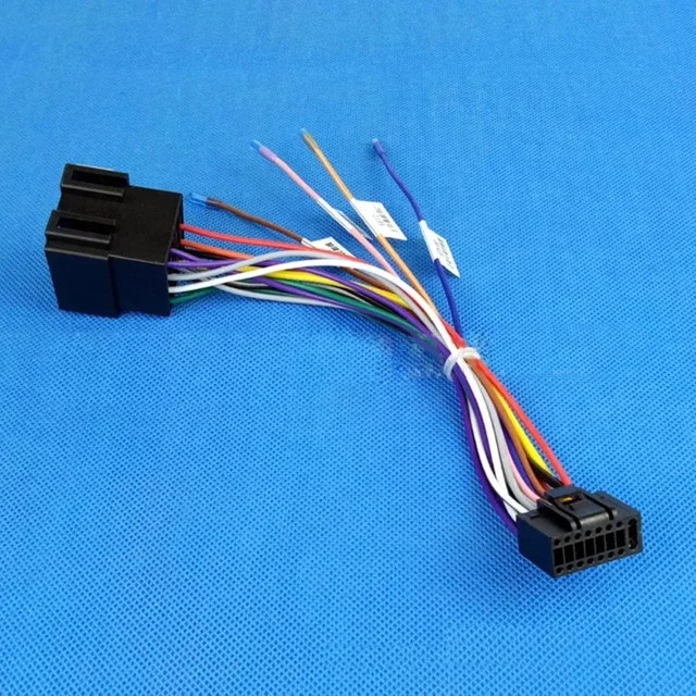 QXNY 16-poliger ISO-Autoradio-Kabelbaum Stereo-Adapter Stecker für Sony, Icreative und Teyes, Mehrfarbig - Bild 1