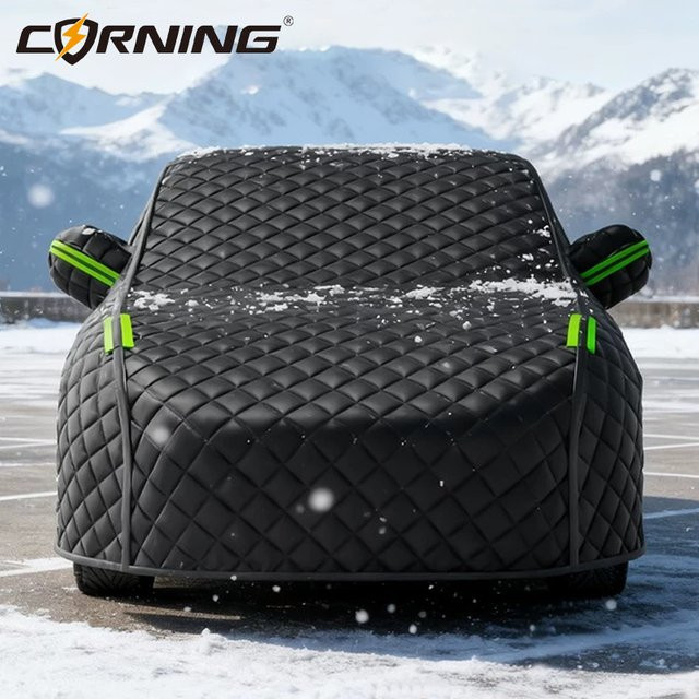 CORNING Autoabdeckung in Schwarz als universeller Outdoor-Schutz für SUV und Fließheck-Limousinen gegen Schnee, Sonne und Staub - Bild 1