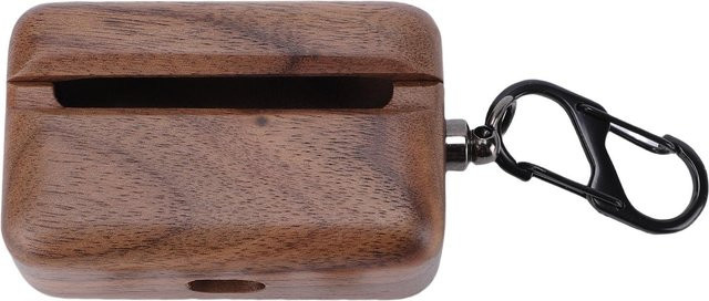 Sturzsichere Ohrhörerhülle aus poliertem Holz für II Wireless Ohrhörer in Grau und Braun von KONNWEI - Bild 1