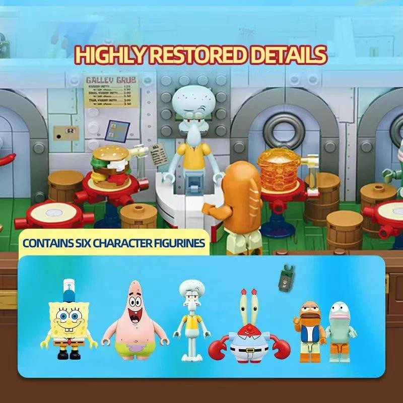 SEMBO BLOCK Spongebob Krusty Krab Restaurant, Bausteine, ab 6 Jahren - Bild 3