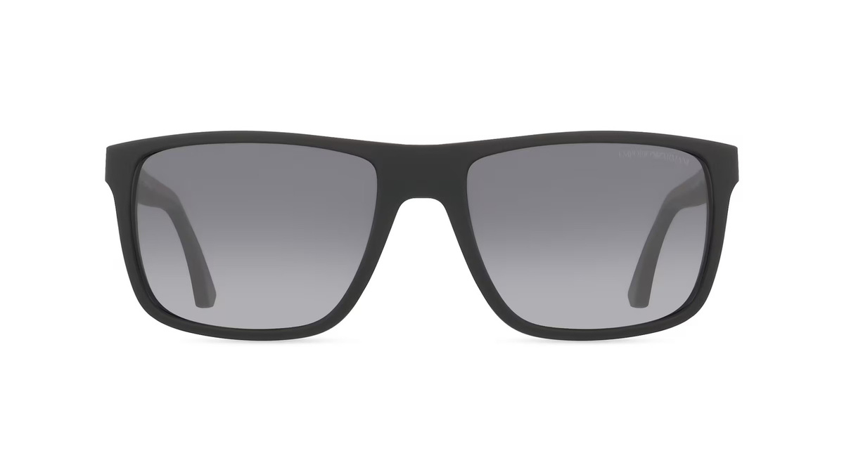 Emporio Armani EA4033 Sonnenbrille, Vollrand, Quadratisch, Kunststoff, grau, Herren - Bild 1