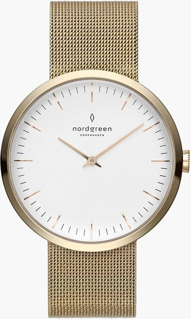 Nordgreen Damenuhr Infinity, Quarz, Edelstahl, 32 mm, Weiß - Bild 1
