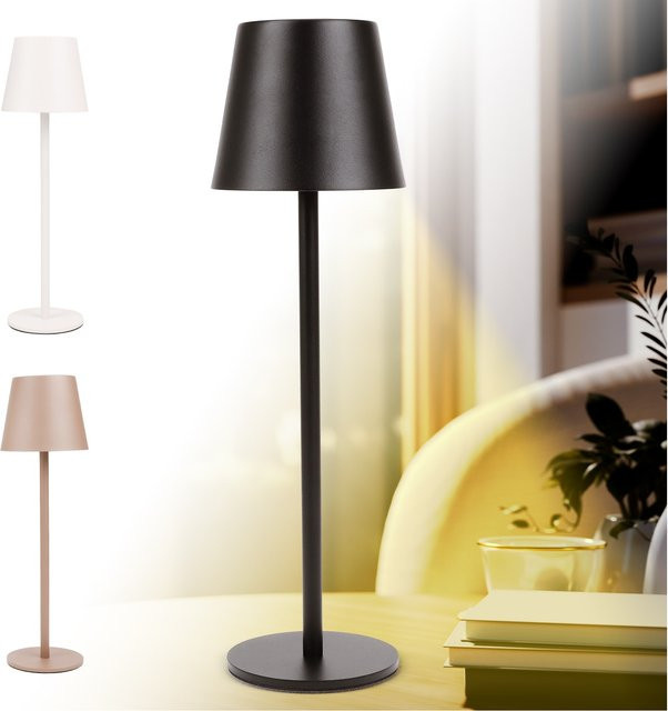 Olympia LED Tischlampe Fashion schwarz dimmbar mit Touch Funktion und Akku IP44 - Bild 2