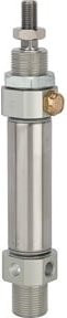 Riegler Rundzylinder MSI einfachwirkend in Silber, Kolbendurchmesser: 40 mm, Hub: 30 mm, Anschluss: G 1/4 - Bild 1