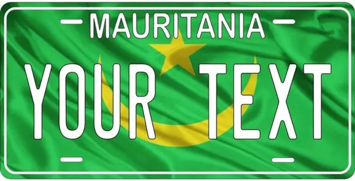 Personalisierter Wimpel mit Mauretanien-Flagge von Hello Young, rechteckiger Textil-Wandbehang in Grün und Weiß zur Dekoration - Bild 1