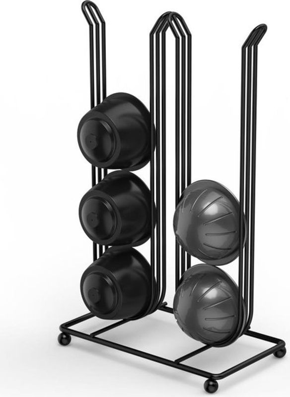 Kapselhalter XavaX aus Metall für Dolce Gusto und Nespresso Vertuo in Schwarz mit 16 Fächern - Bild 2