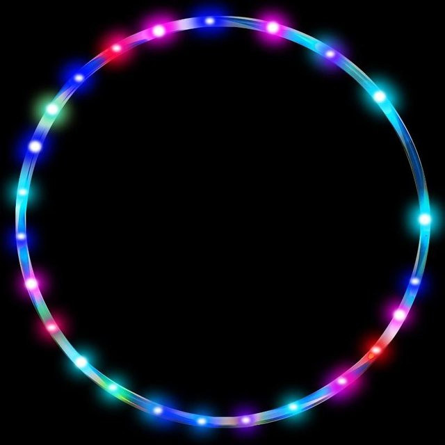 LIUXING LED Leuchtender Tanzreifen, Automatischer Farbwechsel, Stroboskop, 70cm, bunt - Bild 1