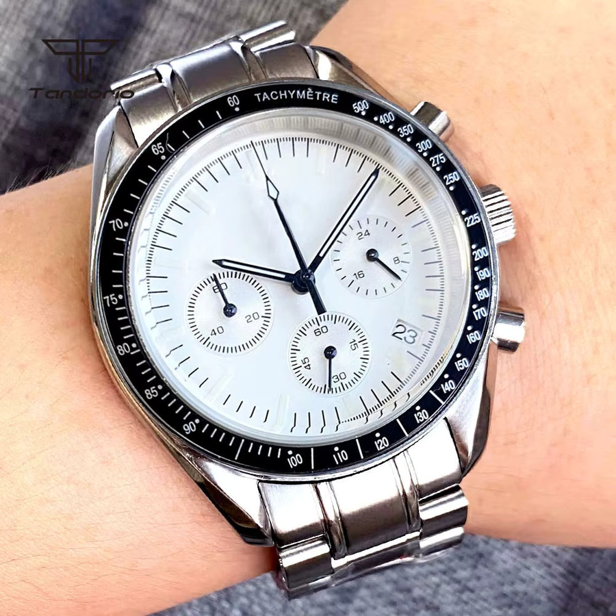 tandorio Chronograph, Quarz, Edelstahl, 40 mm, Herren - Bild 2