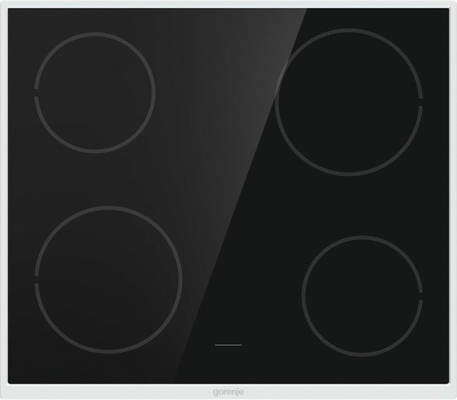 Gorenje Glaskeramikfeld ECD641BX in Schwarz und Silber, Einbaukochfeld mit Edelstahl und Restwärmeanzeige - Bild 1
