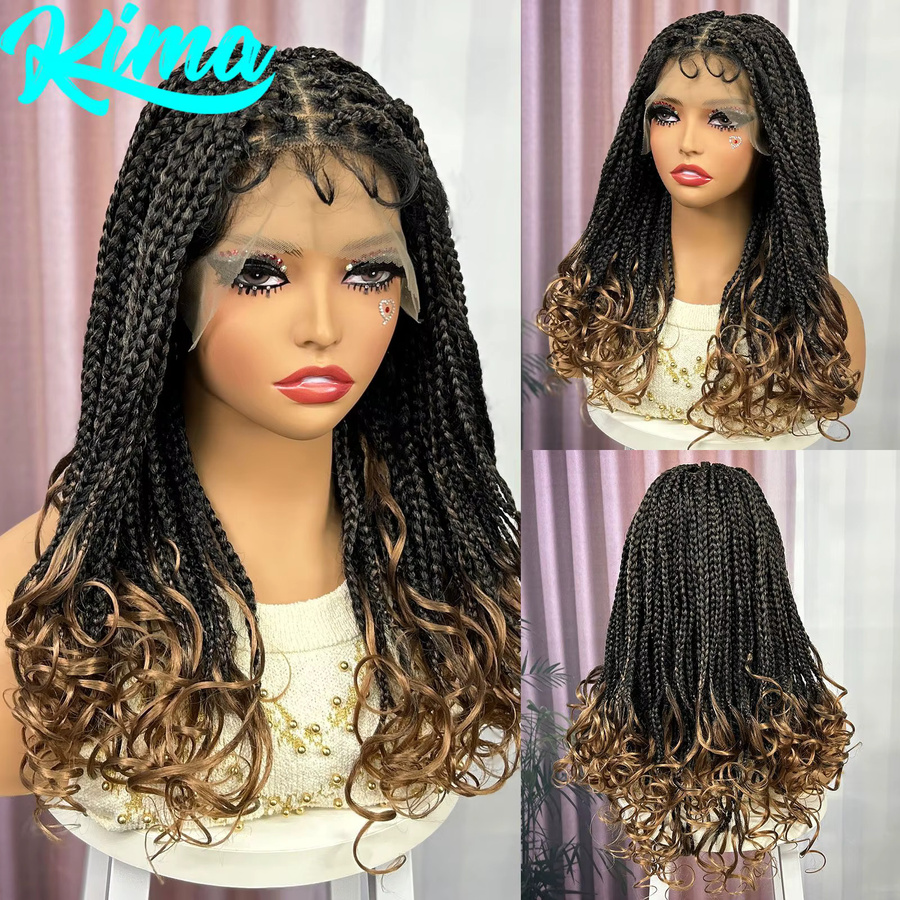 KIMA Lace-Front-Perücke, Ombre, Box-geflochten, Damen - Bild 2