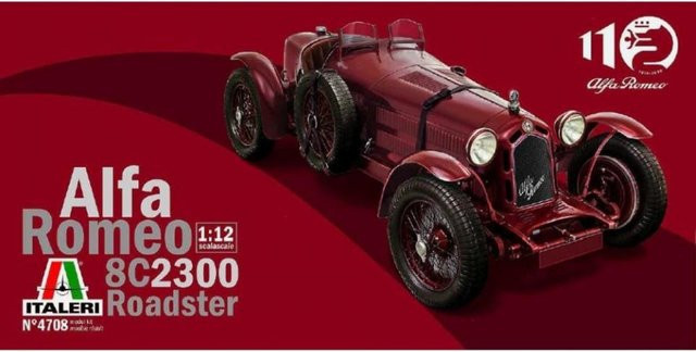 Italeri Alfa Romeo 8C/2300 1931-33, Fahrzeug, 1:12, Rot - Bild 1