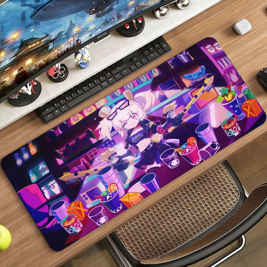 Game ZZZ Cute Burnice Mauspad rutschfeste Gamer-Computermatte in Multicolour als Schreibtischunterlage für Laptop und Büro - Bild 5