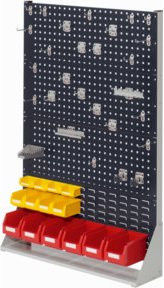 Kappes Stellwand RasterPlan Gr. 4 einseitig mit Ausstattung 2 in Grau und Schwarz, B/H/T: 145 x 100 x 42 cm - Bild 1