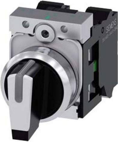 Siemens Knebelschalter 3SU1150-2BL60-3NA0 in Schwarz und Weiß aus Metall - Bild 1
