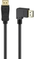 goobay DisplayPort Kabel mit 90 Grad Stecker auf DisplayPort Stecker, 8K / 144Hz, Schwarz - Bild 1