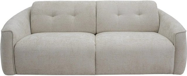 Vente-unique Schlafsofa Asufa in Beige mit Stoffbezug und Schlaffunktion - Bild 1
