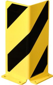 BLACK BULL Anfahrschutz Winkel aus Stahl in Schwarz/Gelb zum Aufschrauben, B/H/T: 40 x 16 x 0,6 cm - Bild 1
