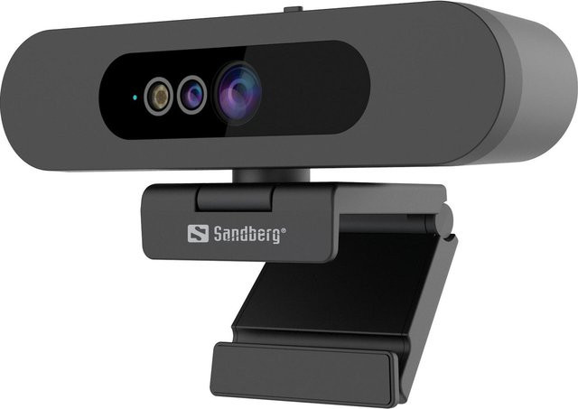 Sandberg Face-ID 2 Webcam Full HD 1080p mit Audio in Schwarz - Bild 1