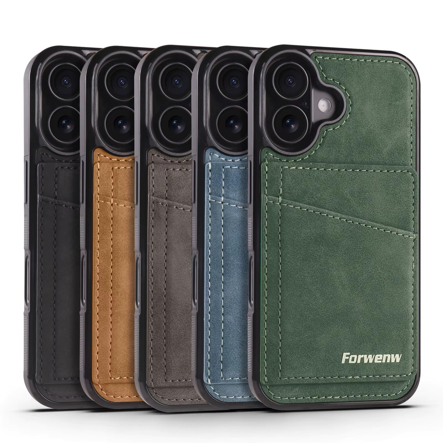 Flip-Ledertasche für Apple iPhone 16 17 15 14 13 12 11 Pro Max Plus Mini mit integrierter magnetischer Brieftasche und Kartenhalter in Braun - Bild 6