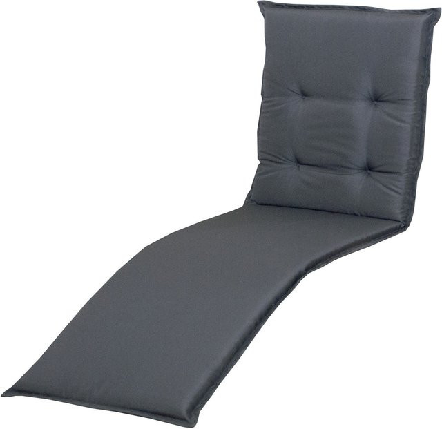 Doppler Relax Comfort Relaxsesselauflage aus Polyester in Anthrazit, B/H/T: 175 x 50 x 7 cm - Bild 1