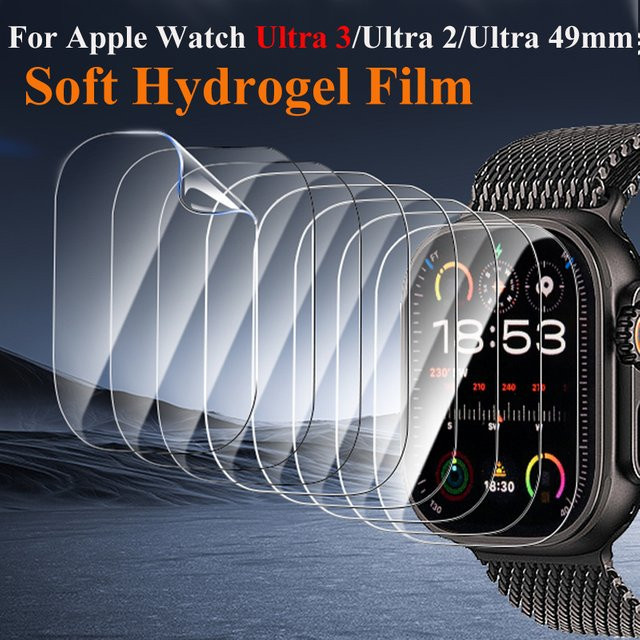 Apple Hydrogelfolie für Apple Watch Ultra, 49 mm, transparent, Unisex - Bild 1