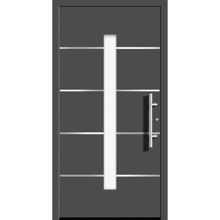 Aluminium-Haustür Splendoor Moderno M400/B mit Glaseinsatz in Anthrazit Metallic, Anschlag Rechts, Breite: 110 cm, Höhe: 210 cm - Bild 2