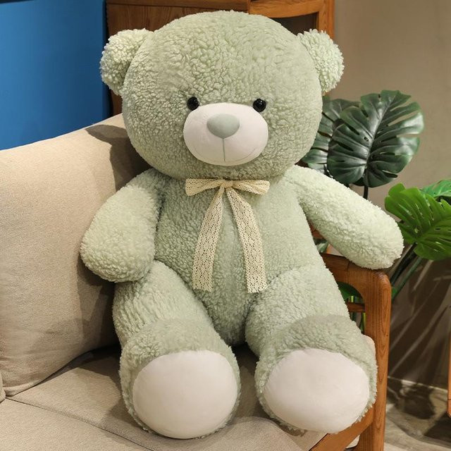 Bärenpuppe Plüschtier Teddybärpuppe, grün, 80cm - Bild 1