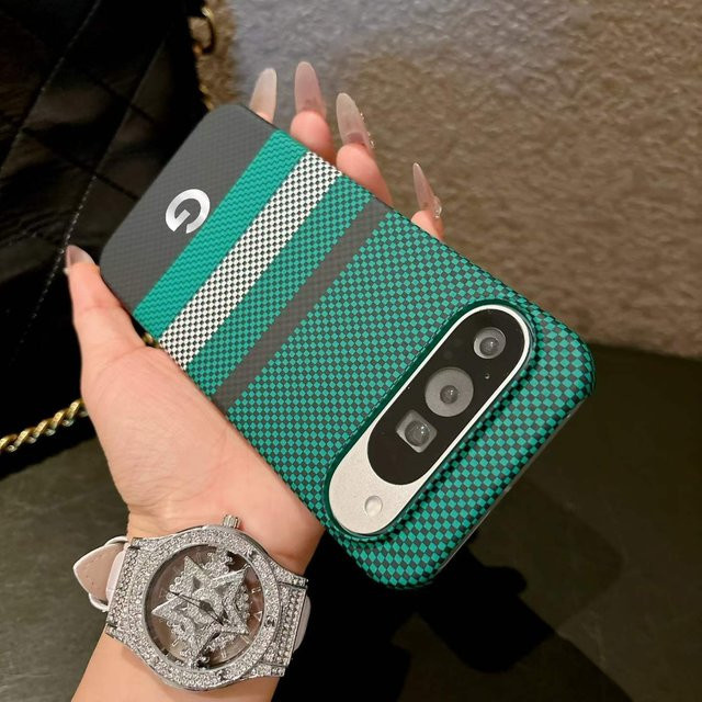 Luxuriöse Business-Hülle mit Kohlefaser-Muster für Google Pixel 10 9 Pro XL 9A 8 7 Pro, ultradünne und stoßfeste Schutzhülle mit magnetischer Ladefunktion - Bild 1