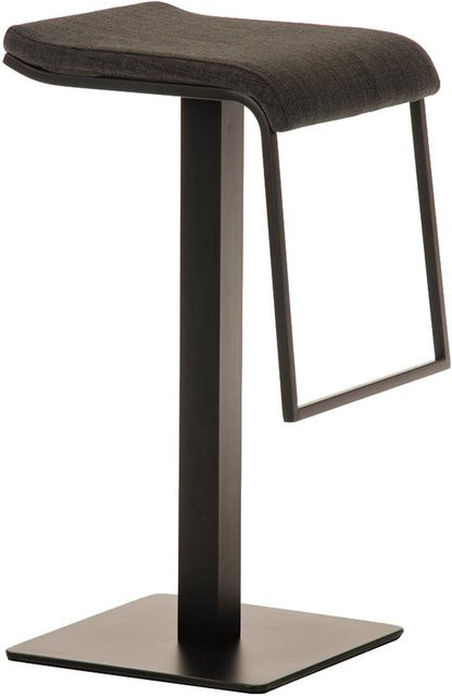 TPFLiving Barhocker Lamelo B mit schwarzem Metallgestell und dunkelgrauem Stoff, B/T/H: 39 x 42 x 78 cm - Bild 1