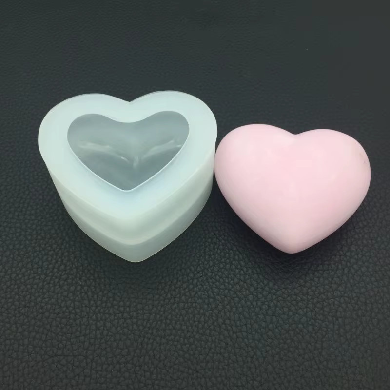 LONTL Silikonform Herzform für DIY Liebeskerzen, Harz, Seife und Gips, transparent - Bild 2