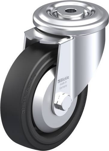 Blickle Lenkrolle LKR-POEV 125KA-FA in Schwarz und Silber, Rad-Durchmesser: 125 mm, Tragfähigkeit: 250 kg - Bild 1