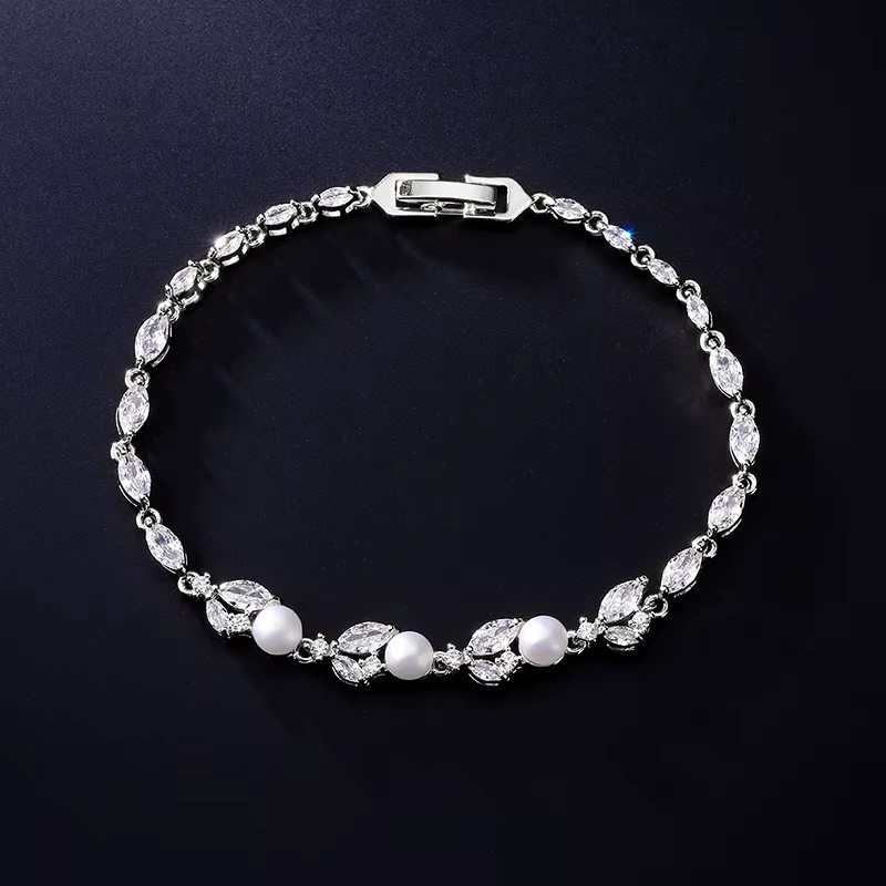 ZAKOL Armband, Zirkonia, Perle, Silber, Damen - Bild 2