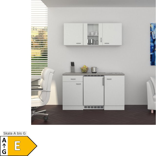 Küchenzeile Flex-Well Wito mit Schranktüren und Schubladen, Breite: 150 cm, Höhe: 82 cm, Tiefe: 57 cm - Bild 1