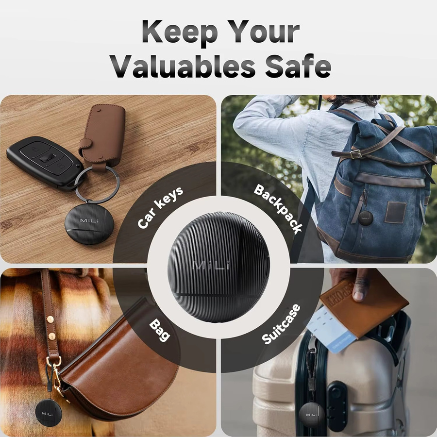 MiLi LiTag Duo Smart Tracker Tags Schwarz für iOS und Android Bluetooth Schlüsselfinder und Artikelfinder - Bild 4