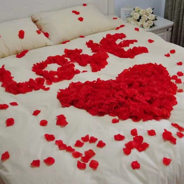 1000 Stück künstliche Rosenblätter aus Seide von LQVYI für Hochzeit und Valentinstag - Bild 1