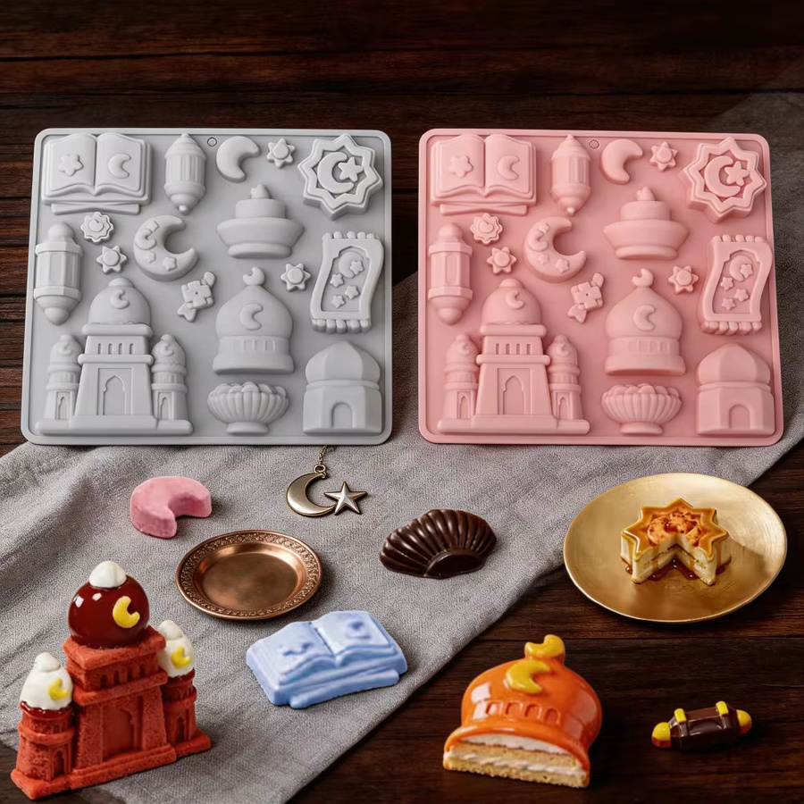 Meibum Silikon-Backform für Ramadan-Themen, ideal für Schokoladen-Desserts, Mousse, Kuchen oder Fruchtgummi - Bild 2