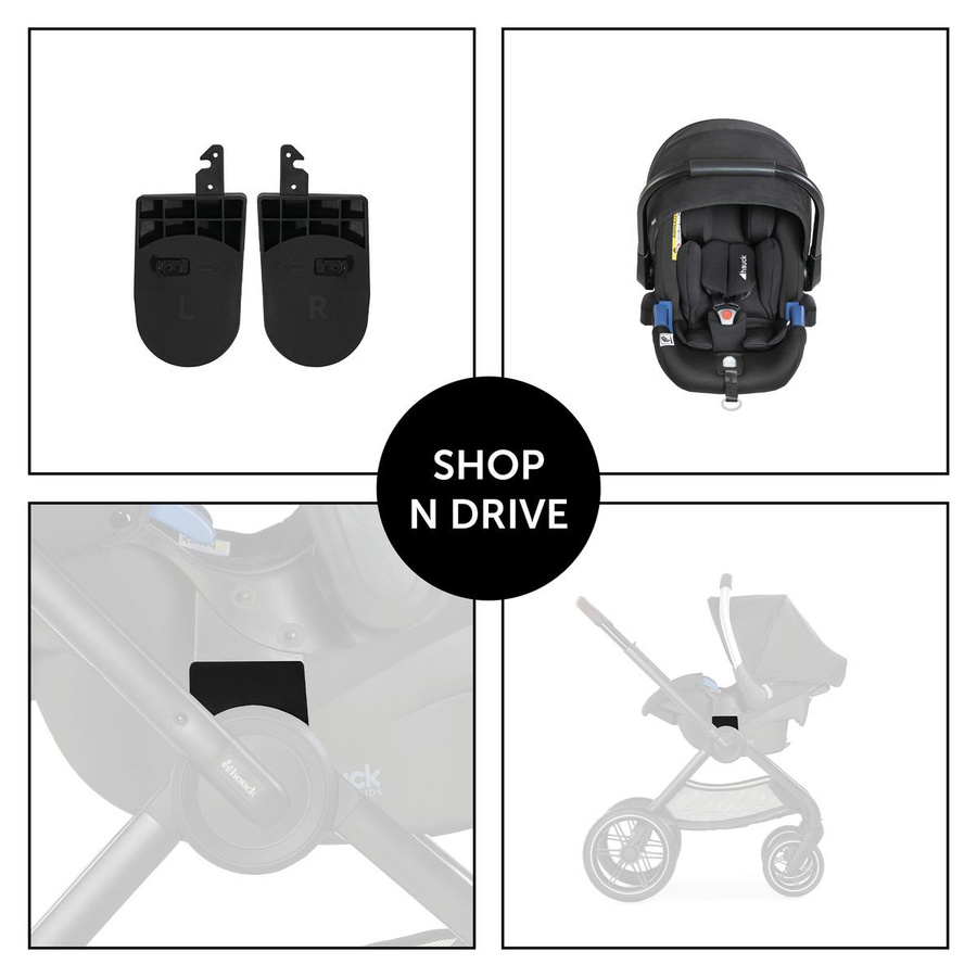 Hauck Adapter Babyschale Comfort Fix für Kinderwagen Walk N Care in Schwarz - Bild 3