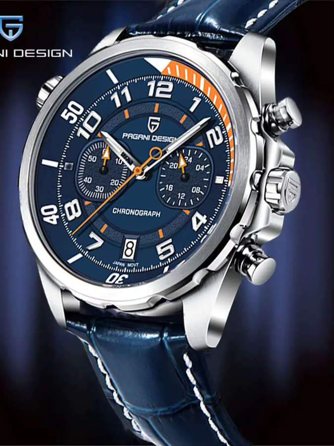 Pagani Design Armbanduhr, Quarz, Edelstahl, Saphirglas, Herren - Bild 5