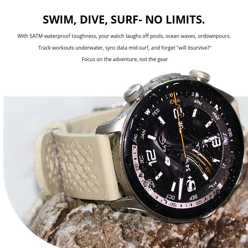 IMIKI HOLO 2 Pro Smartwatch in Schwarz mit 1,6-Zoll-AMOLED-Display, GPS, Bluetooth-Telefonie und 5 ATM Wasserdichtigkeit - Bild 4