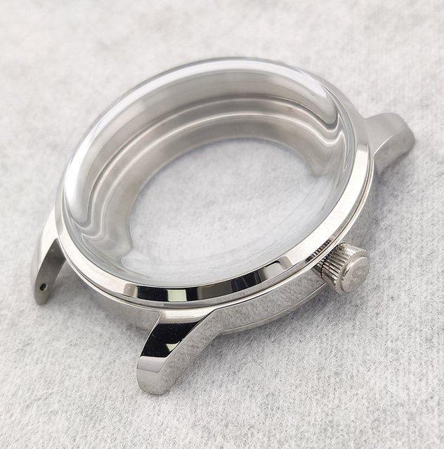 OUMASHI Uhrengehäuse Edelstahl, 40,5 mm, konvexes Glas, wasserdicht - Bild 1