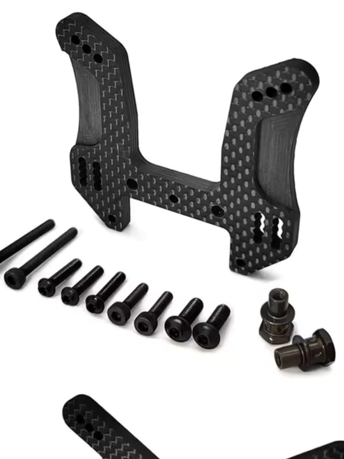 Kyosho MP10 TKI2 5 mm Carbonfaser-Stoßdämpferbrücke vorne und hinten, Zubehör - Bild 3