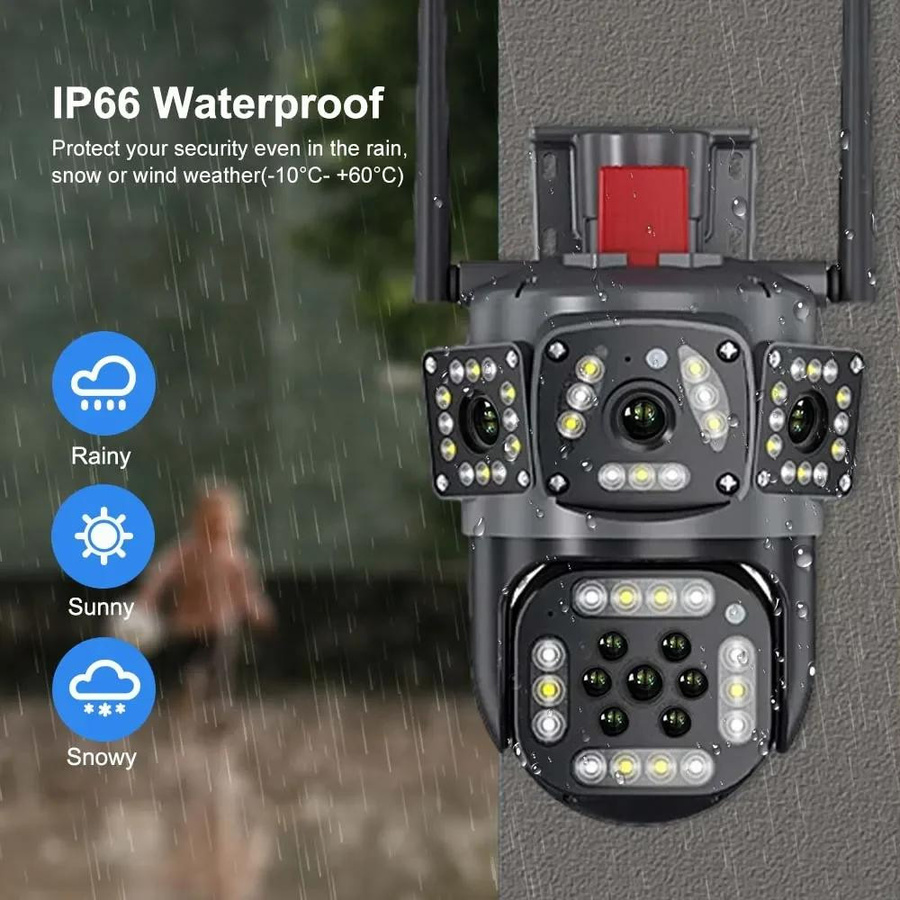 Vstarcam 12MP 6K PTZ-IP-Überwachungskamera mit KI-Personenerkennung, Multi-Objektiv und automatischer Verfolgung für drei Bildschirme, drahtlose CCTV-Sicherheitskamera - Bild 3